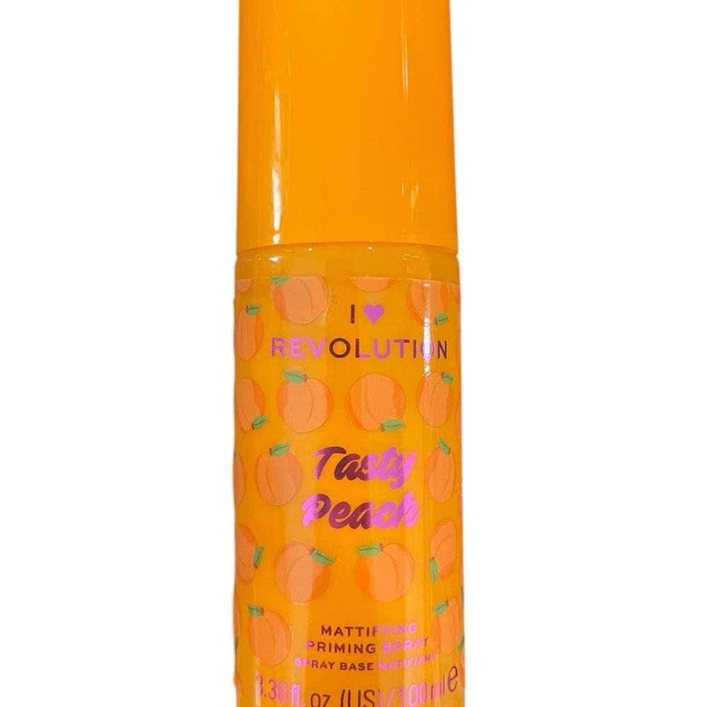 Revolution Tasty Peach Mattifying Priming Spray 3.38 fl oz NEW Shine Free Vegan